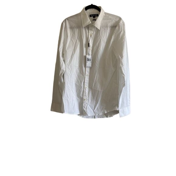 NTW Michael Kors Button-Down White Long Sleeve Tailored Fit  Men's Size Medium - Picture 1 of 9